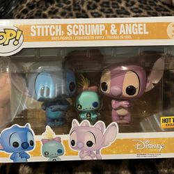 Stitch, Scrump, And Angel Funko Pop