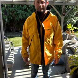 Yellow LL Bean Rain Jacket 