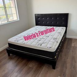 New Queen bed with mattress