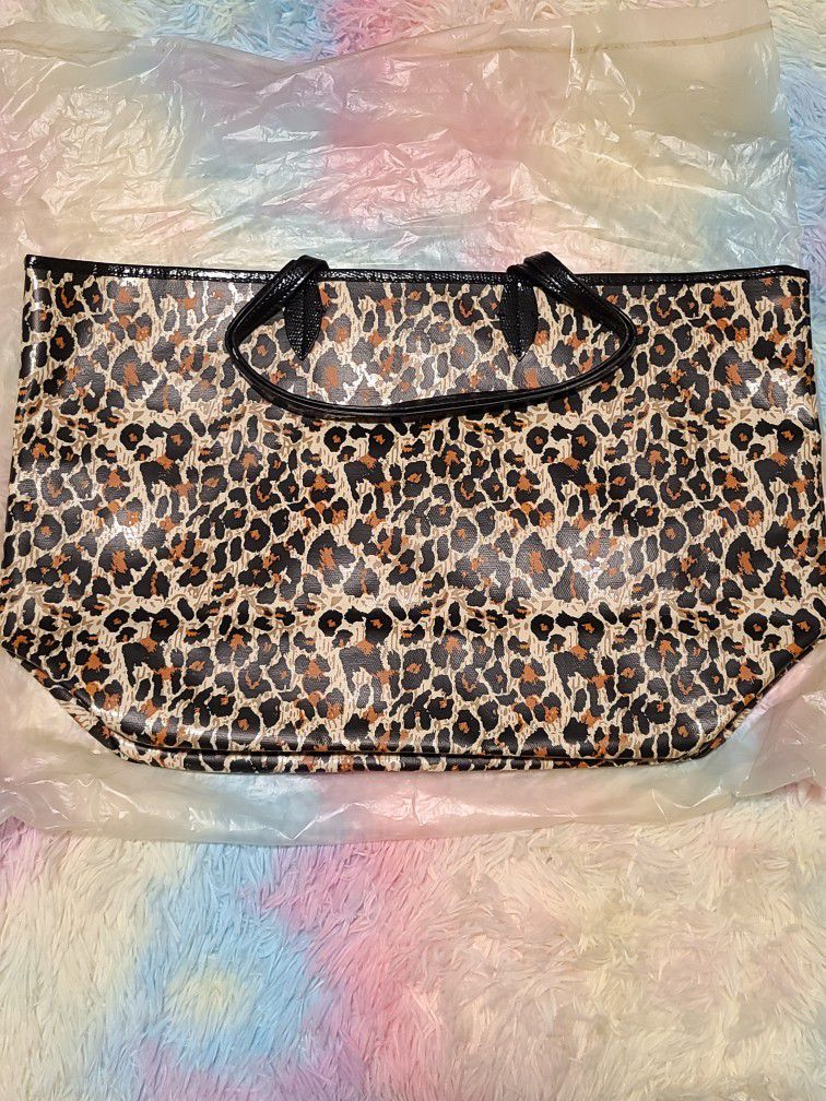 Vintage Victoria's Secret Leopard Print Tote Bag New