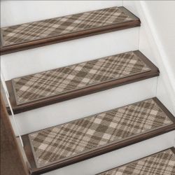 (New in Pack) 
BEQHAUSE Stair Treads for Wooden Steps Non-Slip Indoor Stair Runner Washable Carpet for Stairs Self-Adhesive Stair Rug for Elders Kids 