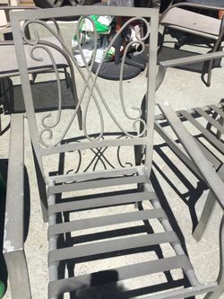 Two aluminum patio chairs(perfect for the pool area)