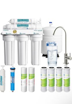 APEC Water Essence ROES-50 5-Stage Under Sink Reverse Osmosis Water Filter System Lead-Free Faucet