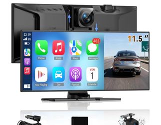 11.5 inch Wireless Apple CarPlay & Android Auto Car Screen, 4K Dash Cam - Brand New
