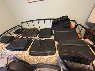 Miscellaneous leather brief cases thick and thin