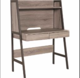 Grey wood desk