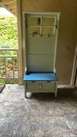 Hall Tree Entryway Bench with Coat Hooks