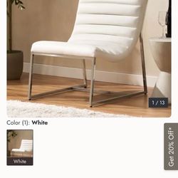 Leather White Chair