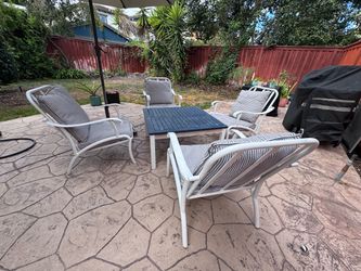 Patio chairs and table