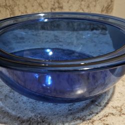 Pyrex  Cobalt Blue Round Mixing/Serving/Nesting Bowls Set Of 2
