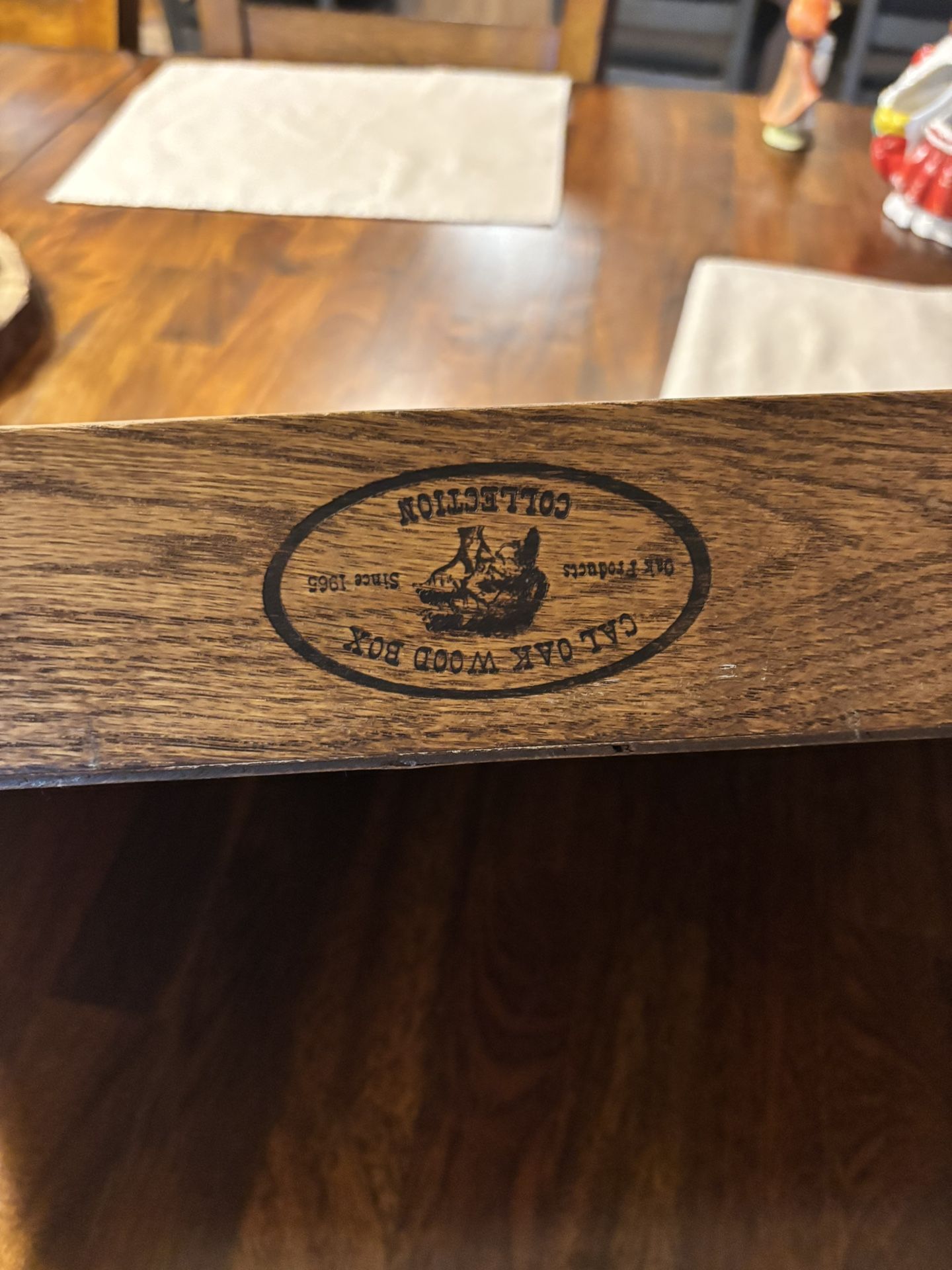 Vintage Cal Oak Wood Box