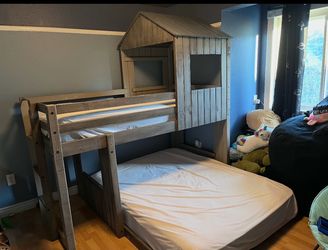 Grey Bunkbed Twin over Full