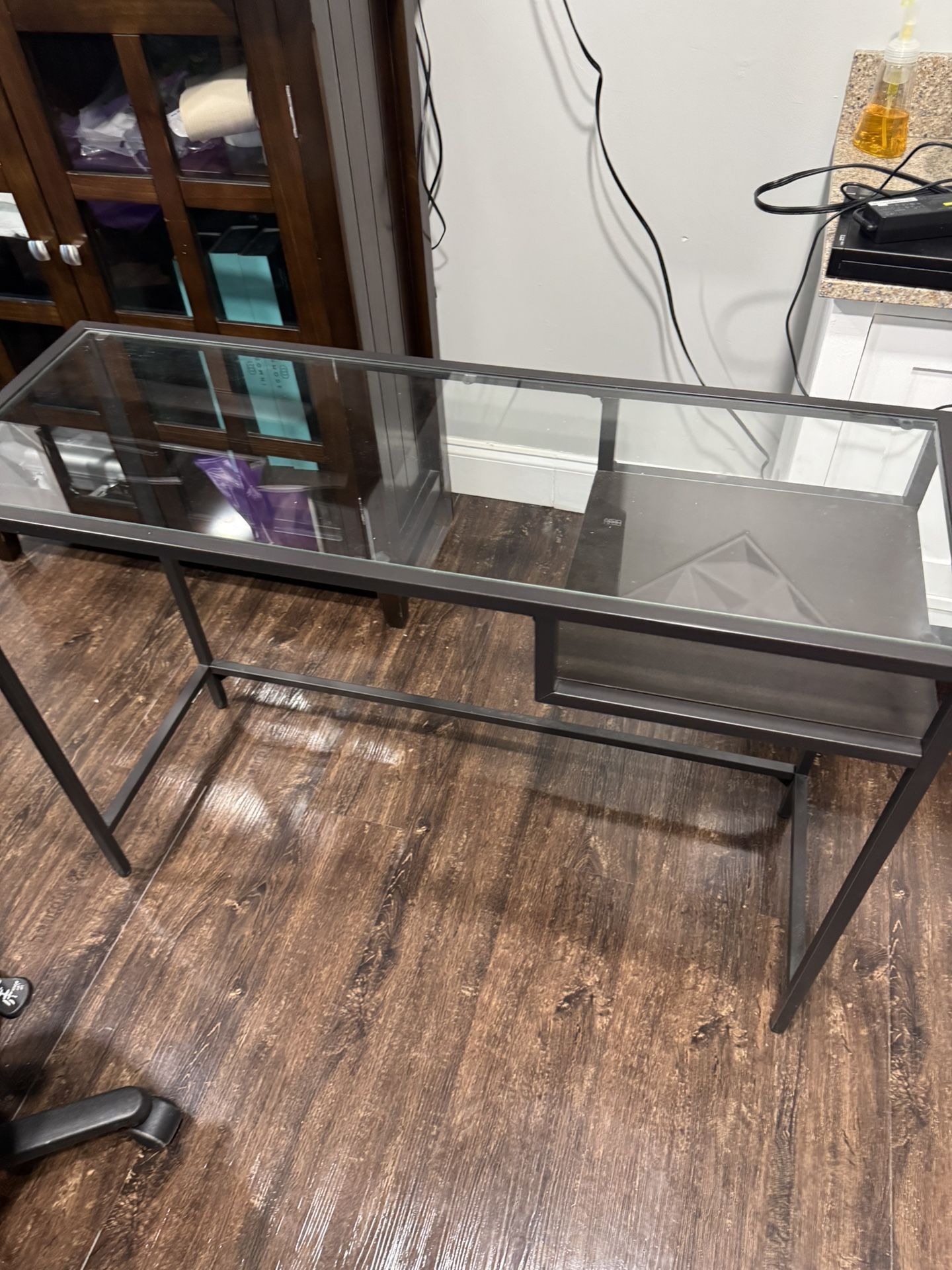Small Glasstop Desk 29” H x 39” W x 14” D