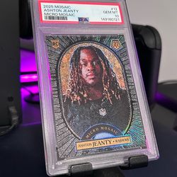 2025 PANINI MOSAIC MICRO MOSAIC #12 ASHTON JEANTY PSA 10