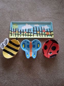 Spring Garden Condiment Set