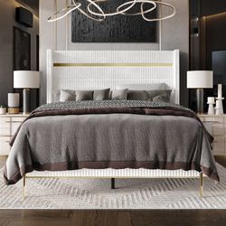 Queen Bed Black/white