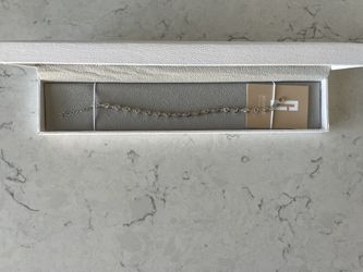 925 Sterling Silver Heart Riviera Cubic Zirconia Bracelet 