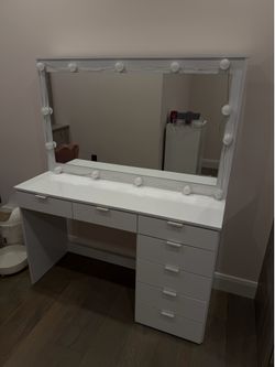 Make up table with lights