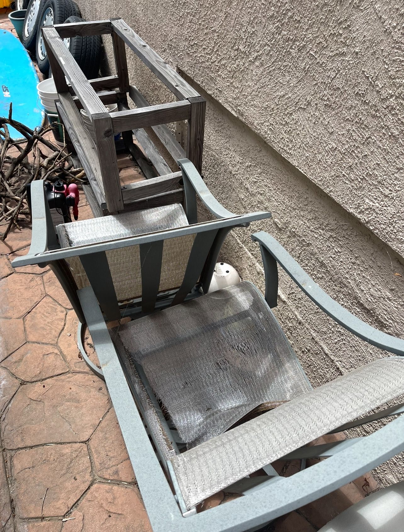 Free Patio Chairs Need TLC Aluminum
