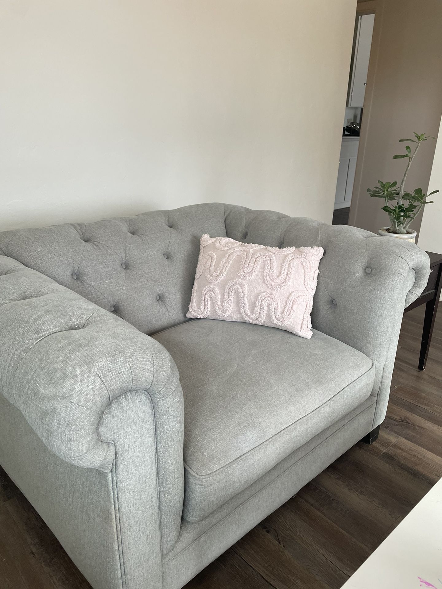 Light Green/grey Armchair- Oversized, Excellent Condition