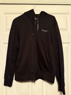 Armani Exchange Black Graphic Zipup Track Jacket. Size Small.