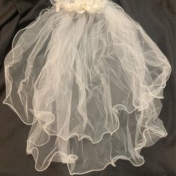 Short Veil For Girls First Communion