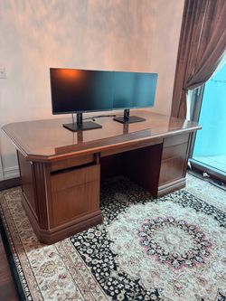 Large Wood Executive Office Desk