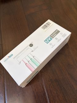New UV Toothbrush Holder for Bathroom, Timer Function, Rechargeable & Cordless Tooth Brush Cleaner Wall-Mounted, No Drilling, 4 Slots