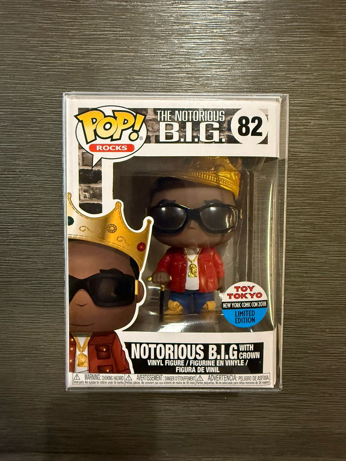 Funko Pop Notorious B.I.G. Mit Krone – 10,2 Cm, NYCC 2018 Limited Edition