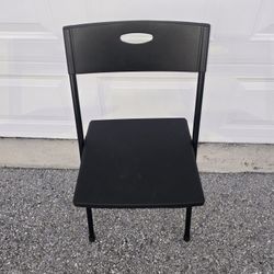 Black Folding Chair - Lightweight & Sturdy - Space Saver - $10 OBO!