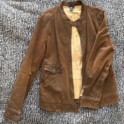 Fox Riders Brown Leather Jacket