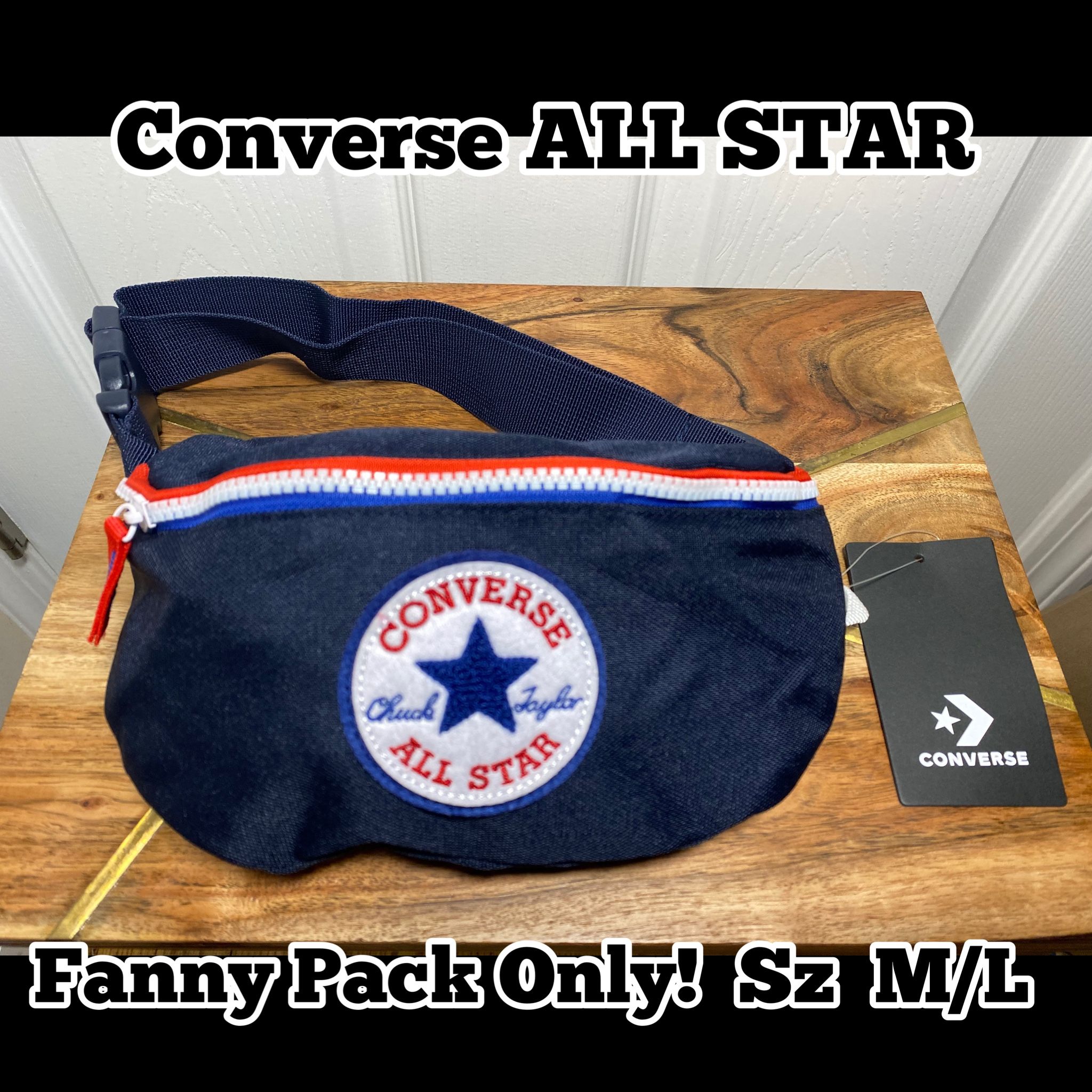 Converse Fanny Pack Only! not Crossbody! New! - Waist Size M/L Only! blue New