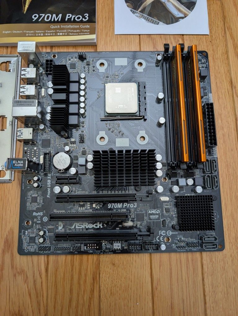 ASRock 970M Pro3 + AMD FX-6300 CPU + 8GB (2×4GB) 2400MHz RAM – Full Working Bundle