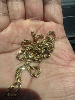 Solid 14k rope chain