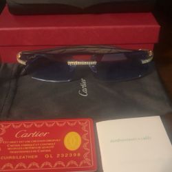 Brand New Authentic Cartier Rimless Sunglasses – Iced Bridge + Receipt 