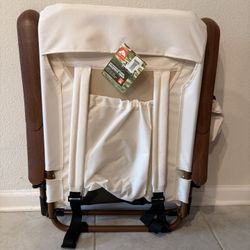 Ozark Trail Low Profile Reclining Glamping Chair, Vanilla Dream