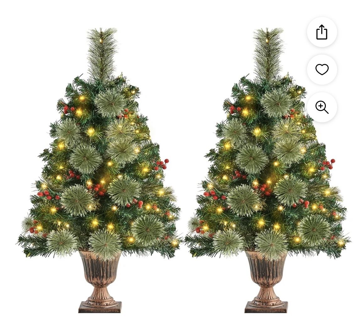 Two 3.5 Ft. Christmas Trees