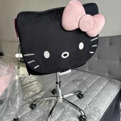 Hello Kitty Kawaii Swivel Vanity Chair Soft Suede