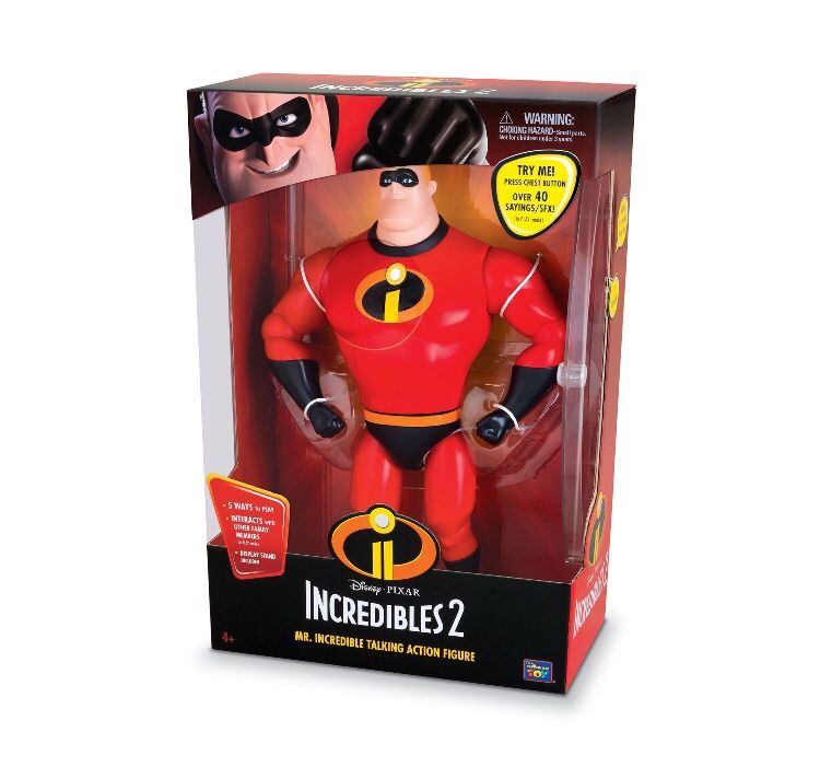 Disney Store Mr. Incredible Light-Up Talking Action Figure Incredibles 2 New