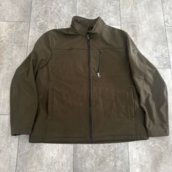 Calvin Klein Jacket Mens Brown Soft Shell Water Resistant Breathable XXL