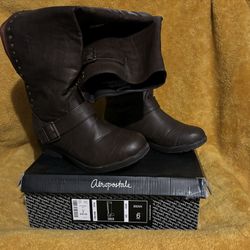 Aeropostale Women’s Zipper Knee High Riding Brown Boots 