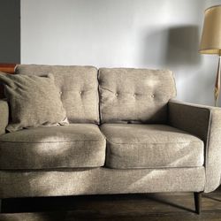Vintage MCM Style Tweed Loveseat