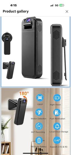 WiFi Mini Body Camera with Audio & Video Recording Small POV Cam 1080P Wearable Personal Portable Cameras Recorder DV Night Version Camcorder for Secu