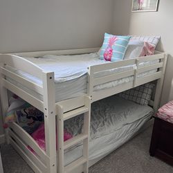 Bunk bed + Mattresses (Bedding Can Be Included!)