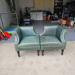 Pair Of Bernhart Leather Chairs
