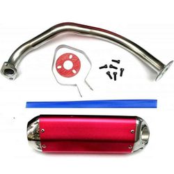 High Performance Exhaust System Muffler for GY6 50cc-400cc 4 Stroke Scooters ATV Go Kart RED