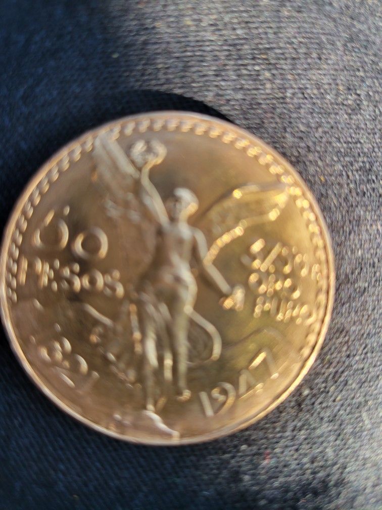 1947 Centenario De Mexico Oro Puro Original Buenas Condiciones Serios Compradores