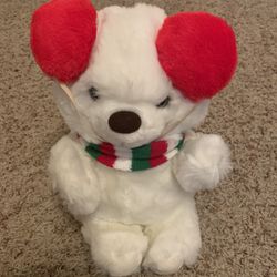 Just Friends Teddy Bear Plush with Red Earmuffs and Scarf