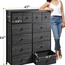 😀 EnHomee Dresser for Bedroom with 12 Drawers, Tall Dressers for Bedroom Black Dressers & Chests of Drawers 