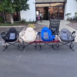 On Sale! $30 Only! Inbox Portable, Hammock Swing Chair.Retractable Foot Dress Adjustable Back Cupholder, And Carry Back. In Beige , Blue, Grey & Black